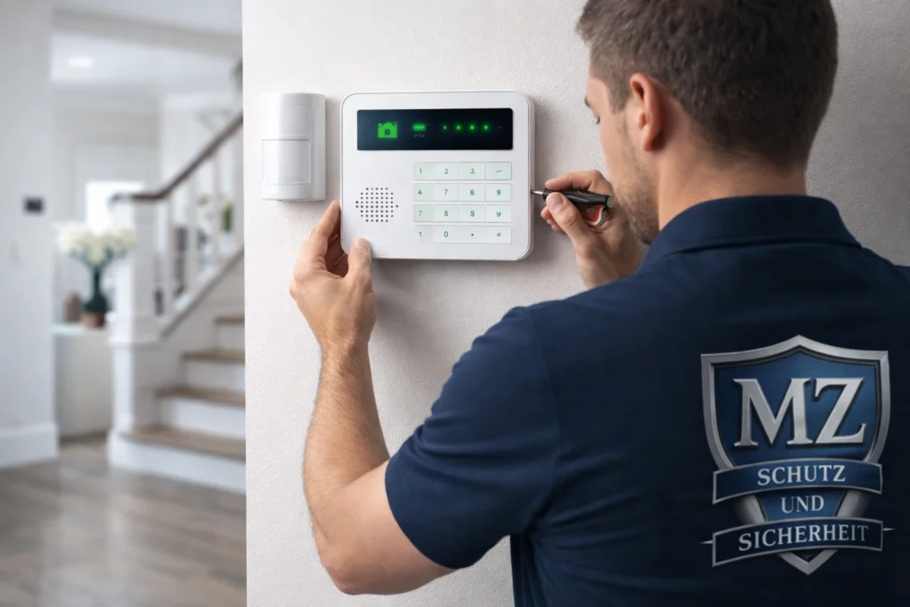 Alarmanlage im Sicherheitsdienst in Konstanz“ „Einbruchmeldeanlage für Objektschutz am Bodensee“ „Alarmanlage schützt Gebäude in Konstanz“