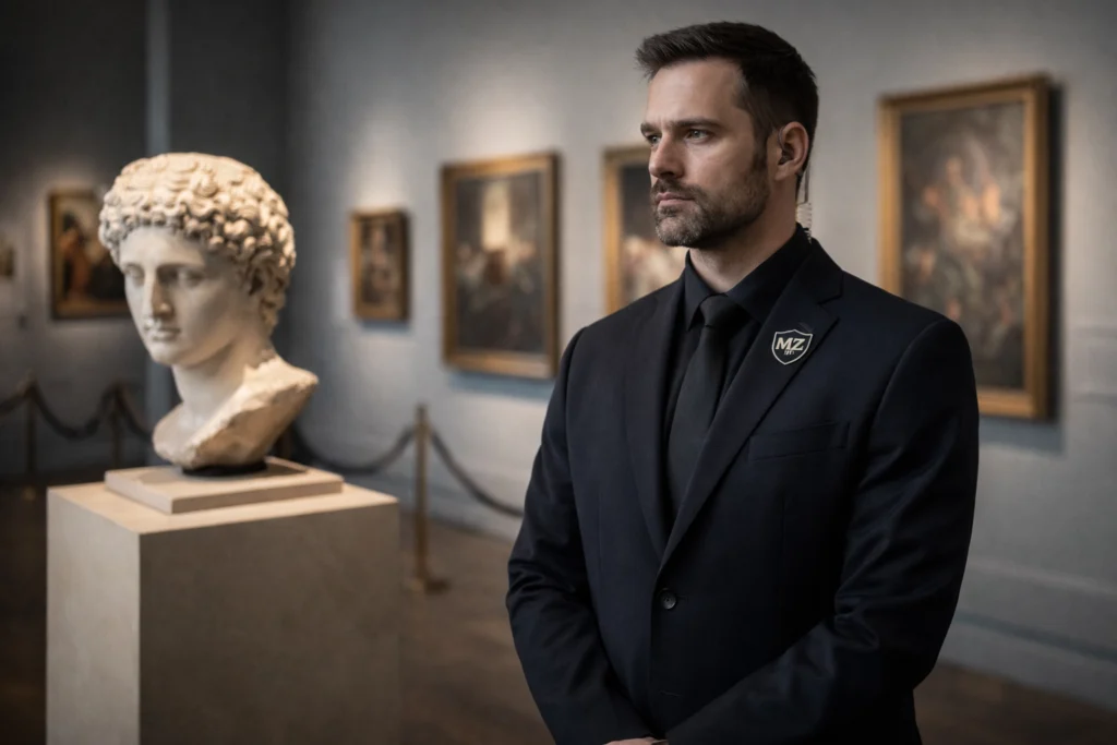 Professioneller Museumschutz durch Sicherheitsdienst in Konstanz am Bodensee Security-Service für Museumschutz und Besuchersicherheit in Konstanz“ Sicherheitsdienst überwacht Museum zum Schutz von Kunstwerken am Bodensee
