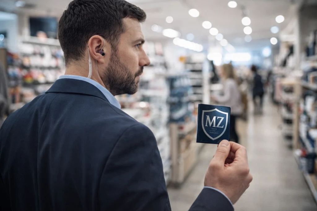 Ladendetektiv im Einsatz in Konstanz“ „Sicherheitsdienst als Ladendetektiv im Einzelhandel“ „Diebstahlüberwachung durch Ladendetektiv“
